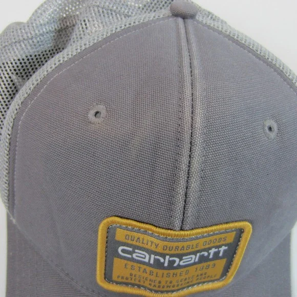 Carhartt hat gray adjustable snapback cap patch - Picture 4 of 5